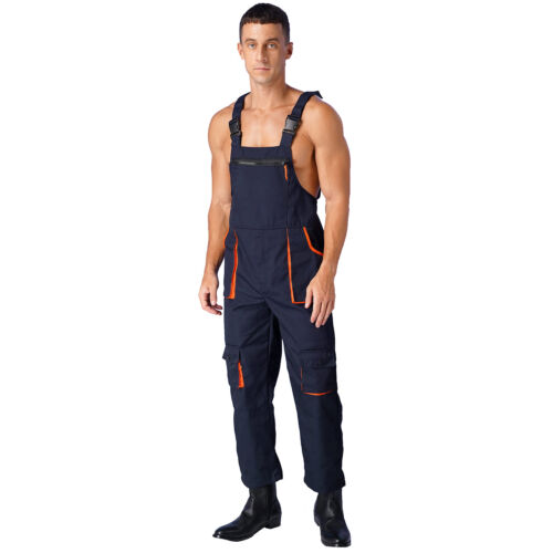 Mens Wear Resistant Work Overalls Lightweight Jumpsuit Coveralls with Pockets - Picture 26 of 60