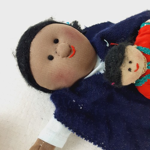 Vintage Set of 2 Peruvian 10" Plaster Plastic Doll Figurines Man & Woman Peru - Picture 13 of 24