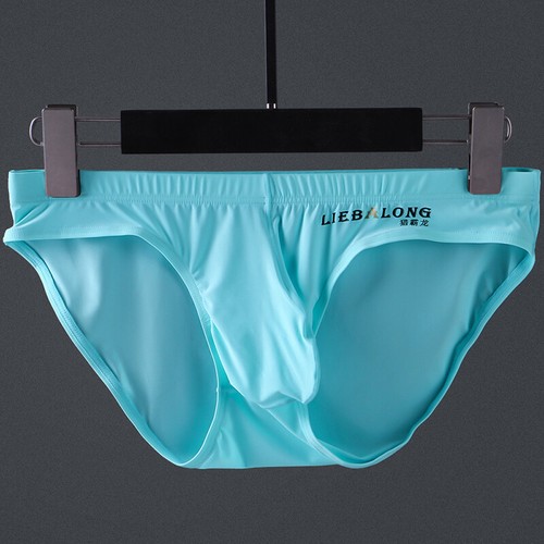 Mens Ice Silk Briefs Sexy Low Waist Bikini Panties Pouch Breathable Underwear US - Picture 26 of 30