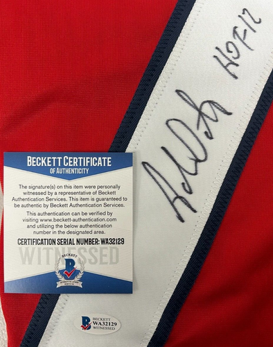 Adam Oates Signed Custom Red Jersey (XL) "HOF 12" Insc Beckett 129 - Picture 3 of 4