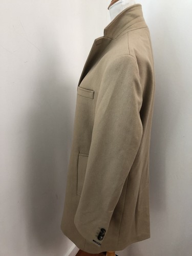 J. Lindeberg Mens Wolger Compact Melton Coat 1008 Sand Tan Wool L 50 NWT $650 - Picture 5 of 7