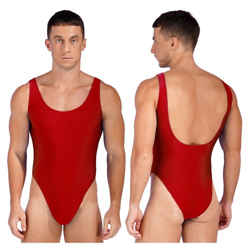 Body uomo smanicato taglio alto perizoma canotta body allenamento fitness bikini - Foto 11 di 93