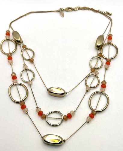 NY Und Co. Triple Strang Gold Statement Halskette - Bild 2 von 7