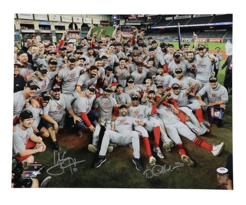 Daniel Hudson & Yan Gomez Signed Nationals 16x20 Photo (PSA) - Picture 1 of 2
