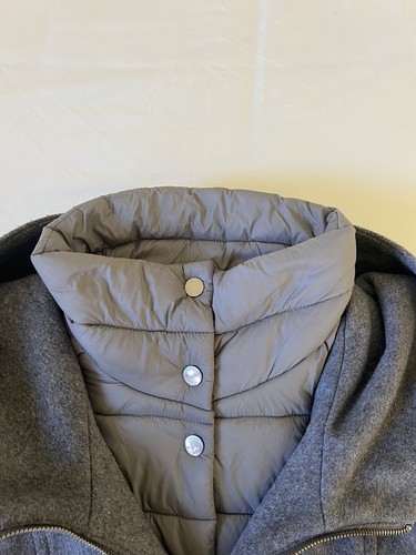 SOIA & KYO Rooney Hooded Mixed-Media Parka Winter Coat with Puffy Bib L $525 - Picture 5 of 15