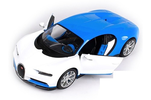 Bugatti Chiron Sport Toy Car Exotics Maisto Special Edition 1:24 Blue/White 7.5" - Picture 4 of 12