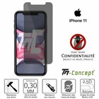 TM-Concept® Verre trempé teinté - Apple iPhone 11 - 0,30mm Radian 2,5D - Privacy