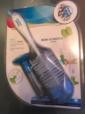 ,Baby Bottle Dummy Teat Cleaning Sterilising Bristle Brushes 2 in1 Brush UK SELL
