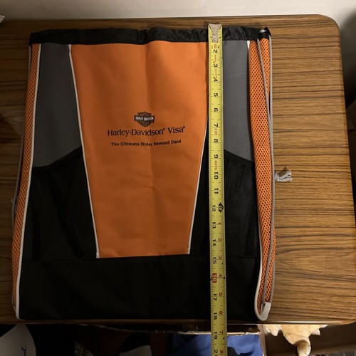 Harley Davidson Mochila Cordón Anuncio Naranja/Negro Rider Reward - Imagen 6 de 6
