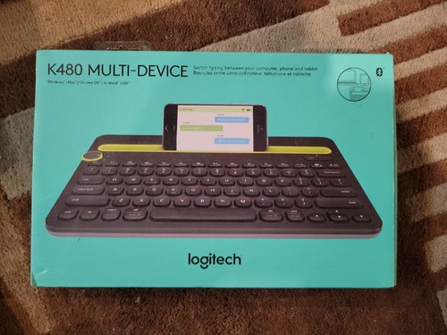 Logitech K480 Bluetooth Multi-Device Keyboard - Black K480 Bluetooth - Picture 1 of 2