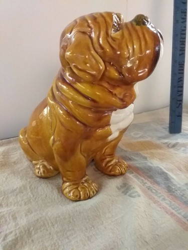 Italian Pottery Sculpture Porcelain 'Shar-Pei' Dog Statue Figurine - Picture 4 of 9