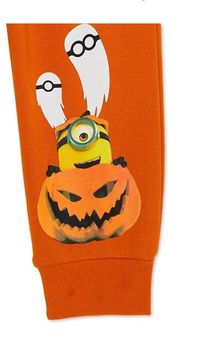 Boys Size 7 Winter Minions Crewneck Fleece Sweatshirt Sweatpants Jogger Set - Picture 3 of 3