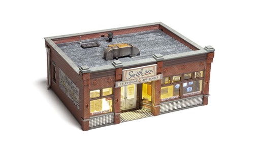 TIENDA DE TV Y ELECTRODOMÉSTICOS WOODLAND SCENICS ESCALA HO SMITH BROTHERS BR5069 WDS5069 NUEVO - Imagen 7 de 9