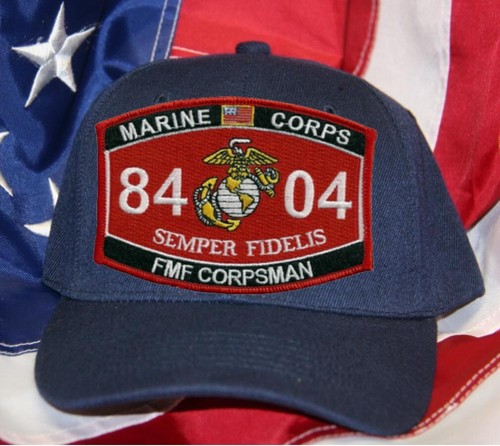 FMF CORPSMAN MOS 8404 HAT PATCH CAP US NAVY DOC USS HOSPITAL MEDEVAC CASEVAC - Picture 4 of 31