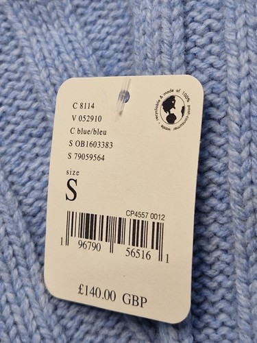 Free People We The Free Rudi Funnel Neck Sweater Size Small Blue New RRP £140 - Picture 8 of 15