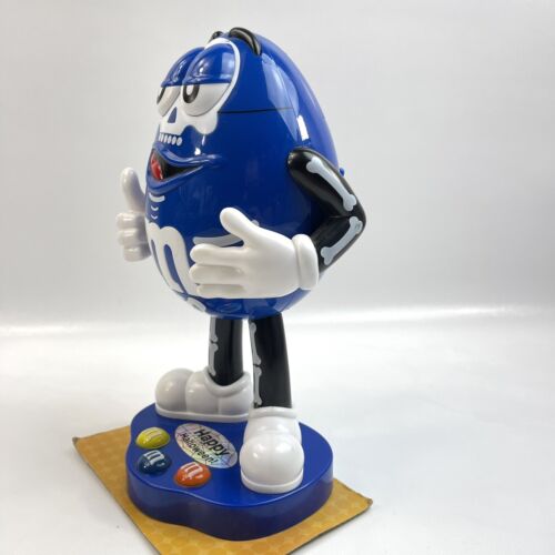 M&M Character Blue Skeleton Candy Figure Happy Halloween Candy Dispenser 2012 - Picture 3 of 15