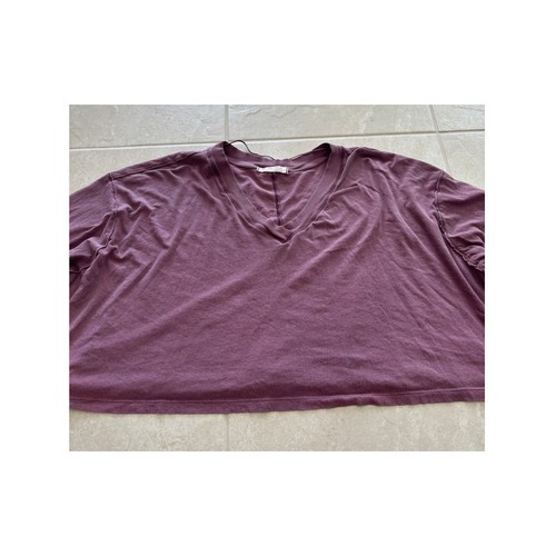 We The Free Long Sleeve Top Womens SM Cropped V Neck Purple Boho Indie Oversized - Picture 4 of 7