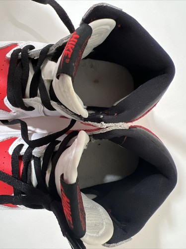Nike Air JORDAN 1 (TD) RETRO HIGH Top Sneaker OG Children 10C Red Black - Picture 9 of 9
