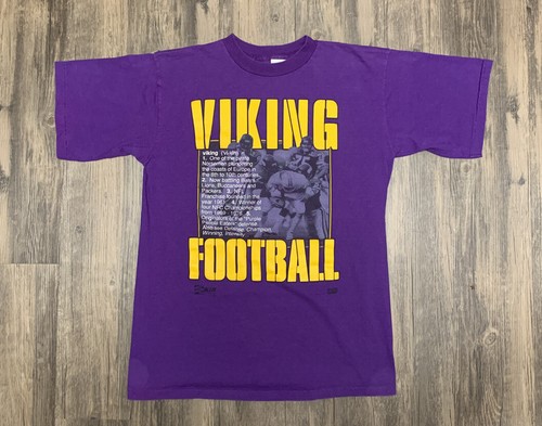 Minnesota Vikings Vintage 90s Single Stitch Salem Sportswear NFL Football Shirt. - Picture 5 of 7