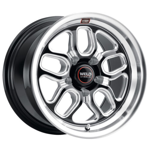 (Set-4) WELD Laguna Drag 15x10 5x114.3/5x4.5 Black 50mm wheels rims 15 Inch - Picture 2 of 7
