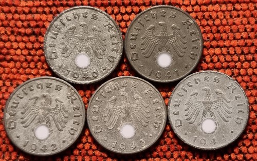 Nazi Pfennig Run of MINTS & Years A-B-D-E-F-G-J Segunda Guerra Mundial Original III Reich Monedas - Imagen 27 de 126