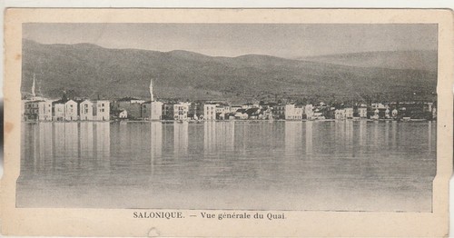 GREECE Rare Postcard Showing SALONIQUE General View of the Quay 1920s - Picture 2 of 3