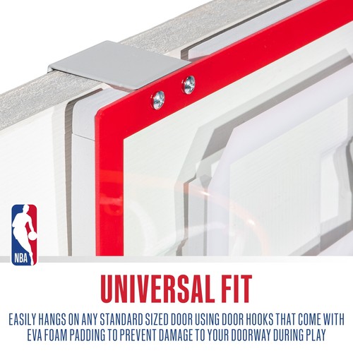 NBA Over the Door Mini Basketball Hoop - Kids Custom NBA Team Indoor Hoop with - Picture 5 of 13