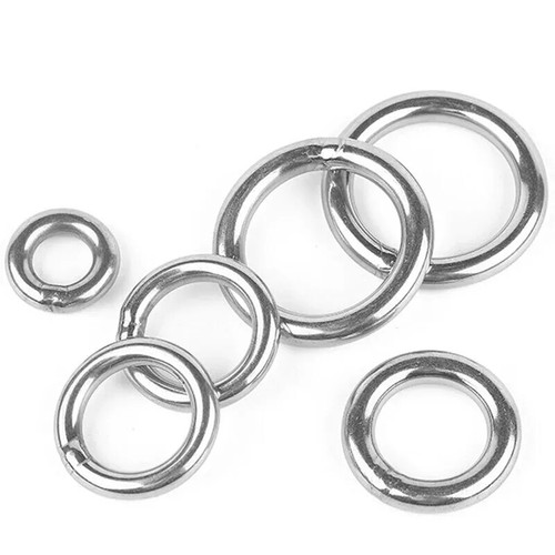 Large & Small STAINLESS STEEL O-Rings, WELDED Buckles Webbing Leathercraft Ring - Picture 7 of 7