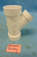 LASCO DWV REDUCING WYE ALL HUB D601251 2" X 2" X 1-1/2"  **LOT OF 3**