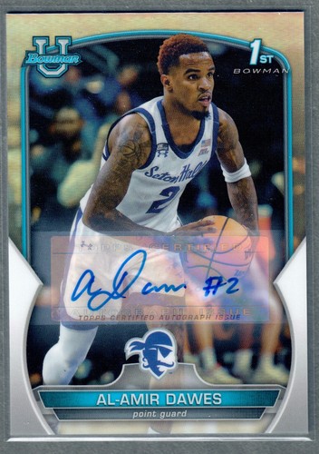 2022-23 Bowman University Chrome Al-Amir Dawes Refractor Auto 1st Bowman #/499 - Picture 1 of 2