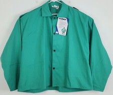 Radnor NWT Mens 30" FR Jacket Size 3XL Green Fire Resistant Fabric Snap Closure 