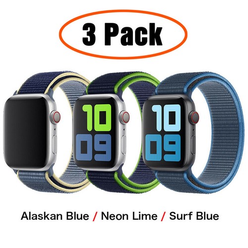 3er Pack für Apple Watch Ultra Series 8-1 SE Sport Loop Nylon Band Strap 38-49mm - Bild 13 von 39