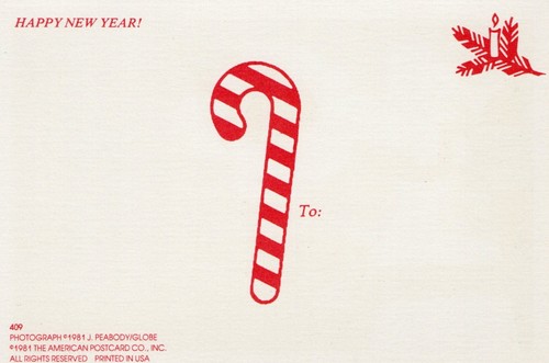 Weihnachtsgrüße Siamkatzen Katze Happy New Years Santa 1981 Postkarte - Bild 2 von 2