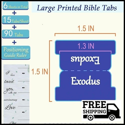 Bible Tab Large Print Laminated Bible For Women And Men Easy To Read Bible Tabs - Picture 4 of 4