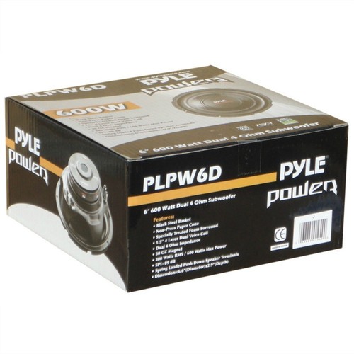 1 Subwoofer Pyle PLPW6D Plpw 6D 16,5 CM 300Watt RMS Doble Bobina De 4 Ohm - Imagen 10 de 10