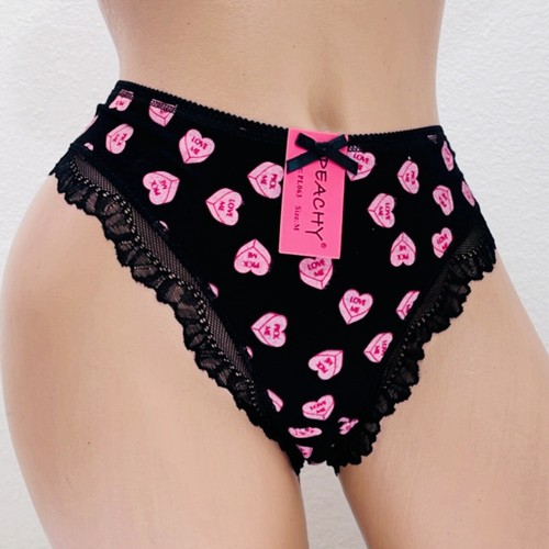 LOT 6 Pack Women Teen Bikini Panties Brief Floral Lace Underwear heart Sz M - Picture 9 of 10
