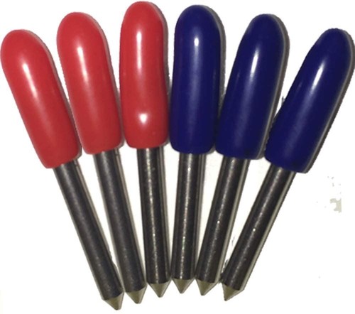 Paquete combinado de 6 hojas de carburo de repuesto 3 cada una 45 y 60 grados para hacer letreros de vinilo - Imagen 2 de 5