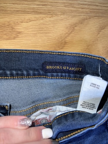 Pantalones de mezclilla Lucky Brand Brooke rectos azules para mujer talla 10/30 lavado medio medidas. 30x33 - Imagen 5 de 11