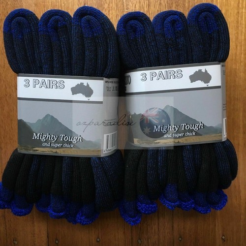 6 Pairs 6-11 AUSTRALIAN MERINO WOOL THERMAL HEAVY DUTY EXTRA THICK WORK SOCKS - Picture 21 of 51