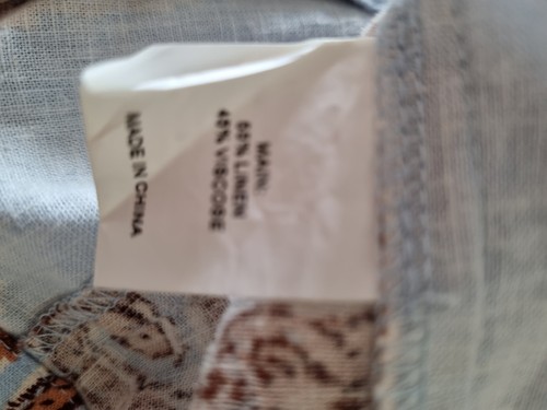 Piper Womens Blue Patterned Linen Blend Sleeveless Top Size 8 - Picture 4 of 4