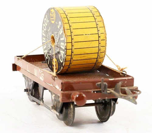 Train echelle O HORNBY WAGON CABLE LIVERPOOL / jouet ancien antique toy - Imagen 5 de 7