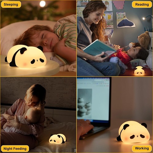 Nachtlicht Panda USB Kinderlicht weiches warmweißes Licht für Kinderzimmer - Bild 5 von 19