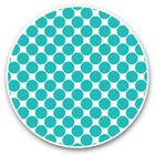2 x Vinyl Stickers 20cm - Aqua Teal Green Large Dot Pattern #44123
