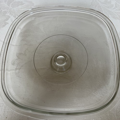 Pyrex A 9 C Replacement Lid Cover Square Clear Glass. Has Chip - Picture 5 of 5