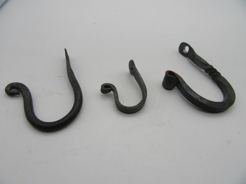 Three Hand Made Black Smith hooks #1 - Picture 10 of 10