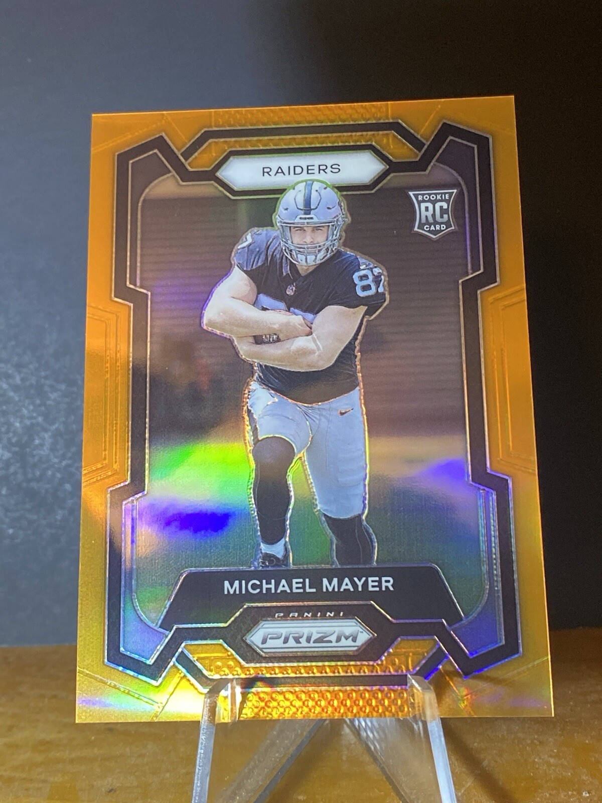 2023 Michael Mayer Panini Prizm Orange Prizm /249 Rookie RC #361 Raiders