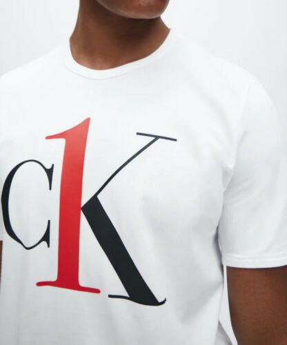 Calvin Klein ONE Listen Crewneck Graphic T-Shirt, White w/American Dream, Sz XL - Picture 3 of 3