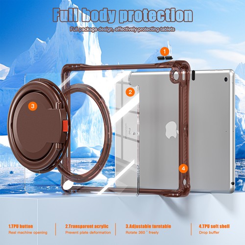 Transparentes Handgelenkband drehbarer Ständer Generation Etui für iPad10 10.9 2022 10. - Bild 17 von 23