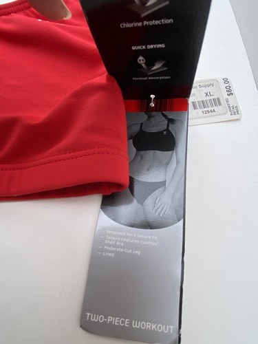 Traje de baño para mujer TYR RED LIFEGAURD traje de baño SOLO TOP TALLA XL NUEVO CON ETIQUETAS - Imagen 10 de 11