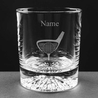Personalised Lead Crystal Golf 8oz Whisky Juice Glass Engraved Free Golfer Gift Personalised Lead Crystal Golf 8oz Whisky Juice Glass Engraved Free Golfer Gift